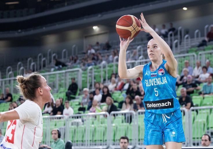 slovenska ženska košarkarska reprezentanca : Črna gora, pripravljalna tekma, Tina Cvijanović | Foto: Vid Ponikvar/Sportida