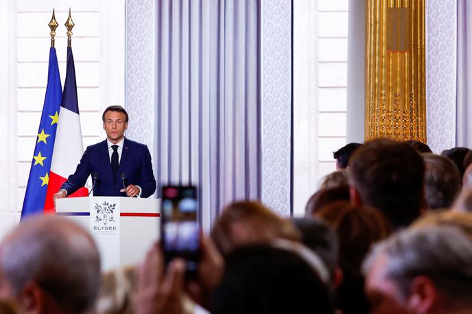 Emmanuel Macron | Emmanuel Macron je na volitvah 24. aprila z 58,5 odstotka glasov premagal izzivalko, skrajno desničarko Marine Le Pen. | Foto Reuters