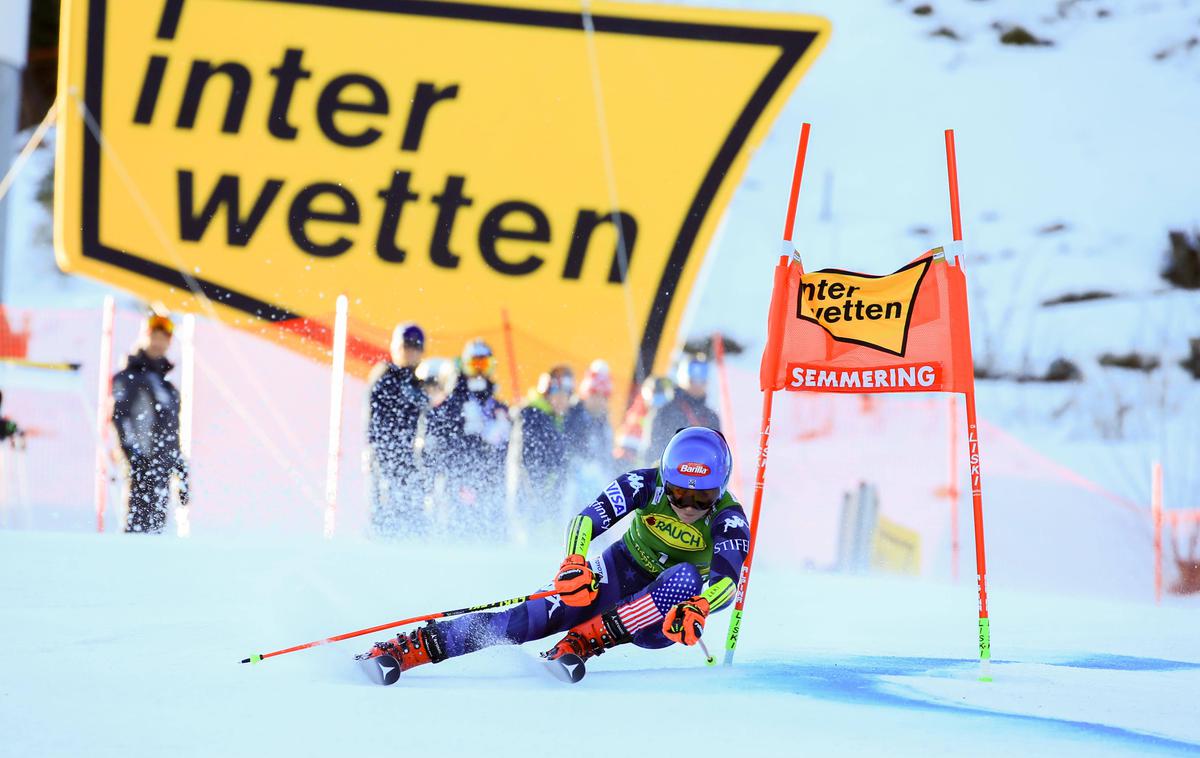 Mikaela Shiffrin | Mikaela Shiffrin sezono nadaljuje v šampionskem slogu. Na veleslalomu v Semmeringu v Avstriji je vknjižila že 78. zmago v svetovnem pokalu. | Foto Guliverimage