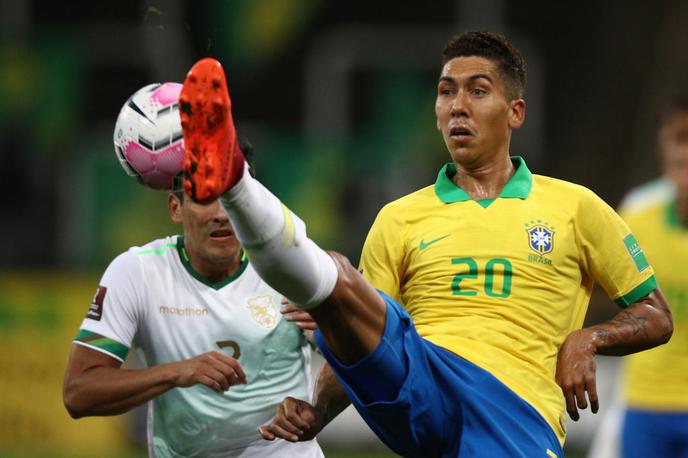 Firminho | Brazilija je v prvem krogu kvalifikacij za SP 2022 s 5:0 ugnala Bolivijo. Robertop Firminho je prispeval dva zadetka. | Foto Getty Images