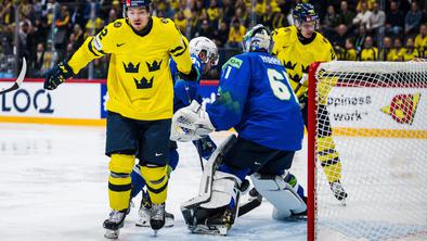 Borbeni Slovenci priznali premoč švedskim NHL-ovcem, Horak blestel s 56 obrambami