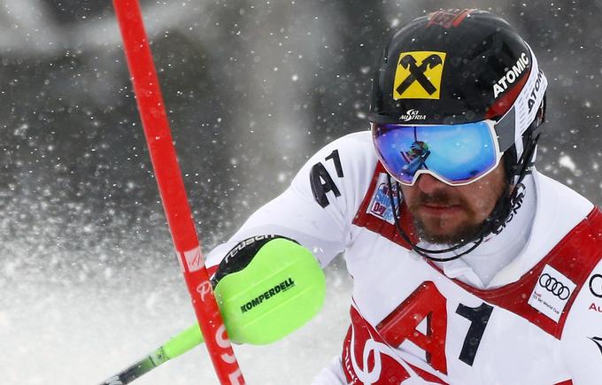 Marcel Hirscher je tokrat moral priznati premoč Norvežanu, ta ga je ugnal skoraj za sekundo. | Foto: Reuters