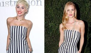 Miley Cyrus v črtastem kombinezonu
