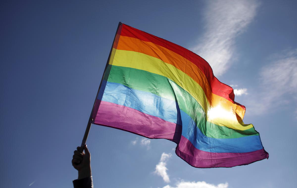 zastava istospolni partnerji lgbt | Predlog zakona temelji na sodbi ustavnega sodišča iz leta 2017, v kateri vladi nalaga, da mora v dveh letih spremeniti ali sprejeti zakonodajo, ki bo zaščitila pravico gejev in lezbijk do poroke. | Foto Reuters