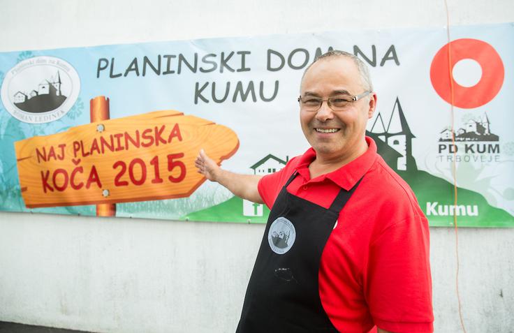 Za prvo zmagovalko izbora Naj planinska koča ste izbrali Planinski dom na Kumu, kjer je kot oskrbnik kraljeval znani zasavski slaščičar Roman Ledinek.  | Foto: Vid Ponikvar