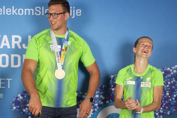 T - Kristjan Čeh in Tina Šutej | Kristjan Čeh in Tina Šutej sta slovenska atleta leta 2022. | Foto Bojan Puhek