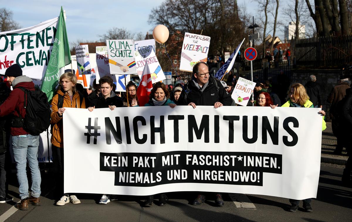Protesti v Erfurtu | V turinško prestolnico so se zgrnili protestniki iz cele Nemčije. | Foto Reuters