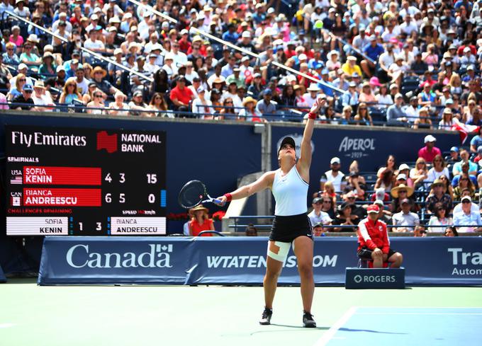 Bianca Andreescu je prva Kanadčanka, ki se je v moderni eri tenisa uvrstila v finale teniškega turnirja v Torontu. | Foto: Getty Images