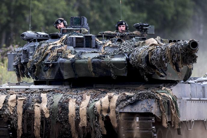 Leopard 2 v Litvi | Na fotografiji: nemški tank leopard 2 v Litvi leta 2017. | Foto Guliverimage