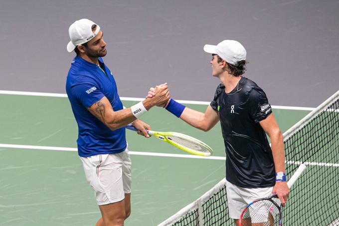 Italijan Matteo Berrettini je v dveh nizih ugnal Brazilca Joaa Fonseco. | Foto: Guliverimage