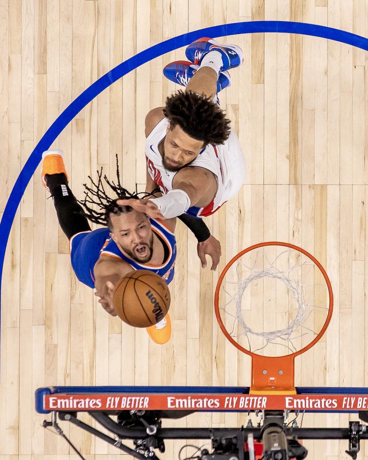 Jalen Brunson je dosegel 32, Cade Cunningham pa 25 točk. | Foto: Reuters