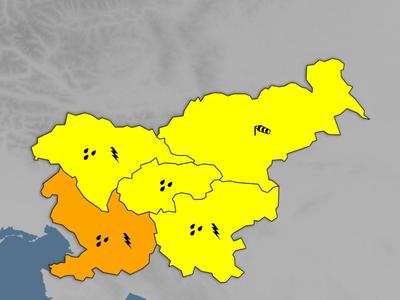 Arso z oranžnim opozorilom za del države: to se nakazuje na jugozahodu #animacija