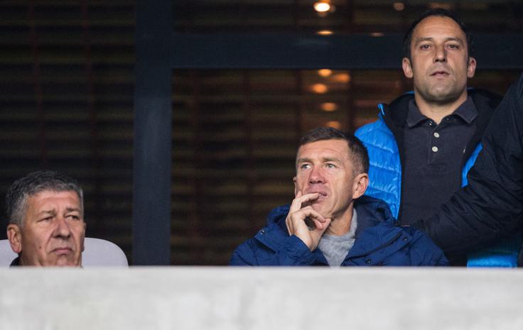 Derbi slovenskega prvenstva si je ogledal tudi selektor članske izbrane vrste Srečko Katanec. Na zadnji reprezentančni akciji je vodil štiri nogometaše Olimpije in Maribora. | Foto: Vid Ponikvar