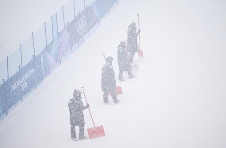 V Livignu sneg otežuje izvedbo finala. | Foto: Reuters