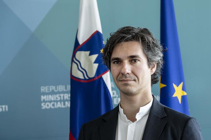 Minister za delo, družino, socialne zadeve in enake možnosti Luka Mesec | Foto: Ana Kovač