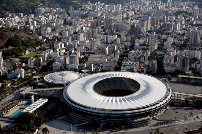 Znamenita Maracana, na kateri bo finale nogometnega olimpijskega turnirja. Sprejme 75 tisoč gledalcev. | Foto: 