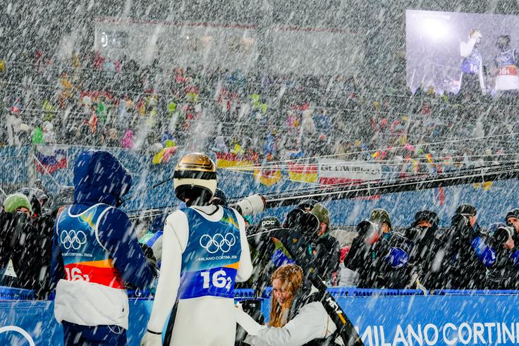 Domen Prevc in Anže Lanišek sta bila blizu še eni medalji. | Foto: Guliverimage