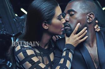 Kim Kardashian in Kanye West skupaj pred objektivom