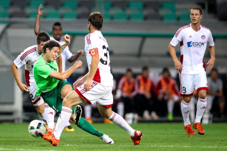 Olimpija je lani v Evropi izpadla proti Trenčinu. | Foto: Vid Ponikvar