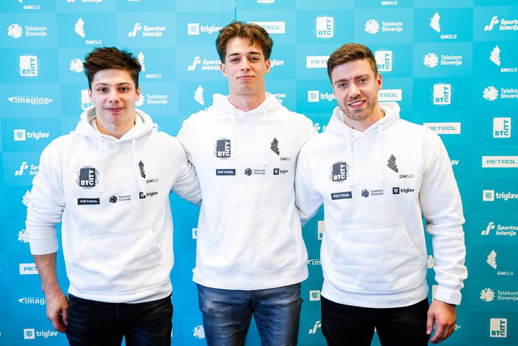 Anže Hribar, Gregor Rakovič in Luka Bojanc. | Foto: Aleš Fevžer