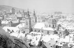 Tako je bila v prejšnjem stoletju videti zasnežena Ljubljana #foto