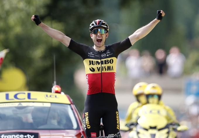 Wout van Aert je z izjemno vožnjo postal junak 11. etape. | Foto: Reuters