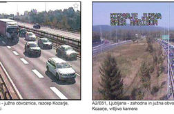 Zaradi nesreče na primorski avtocesti zastoj tudi na ljubljanski obvoznici