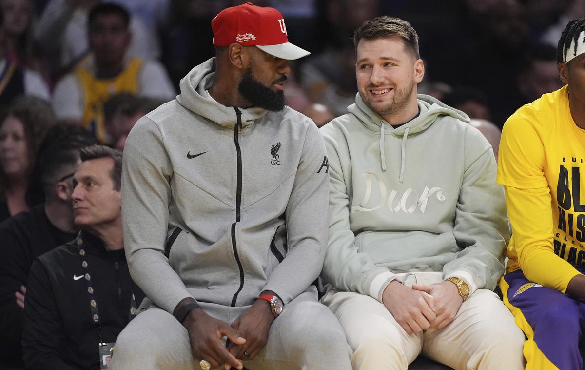 Luka Dončić, LeBron James | LeBron James Luke Dončića ne bo prepričeval, naj ostane pri Lakersih, si pa tega želi. | Foto Guliverimage
