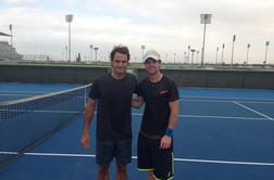 Blaž Kavčič treniral z Rogerjem Federerjem