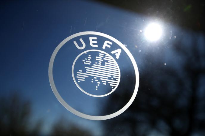 Uefa Logotip | Uefa je zaradi morebitnega navzkrižja s pravilom lastništva več klubov pred današnjo odločitvijo sprožila preiskavo. | Foto Reuters