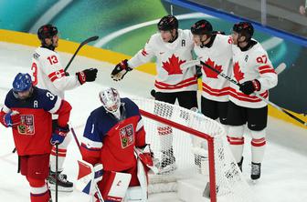 Kanada napolnila mrežo Češke, visok poraz tudi za Francijo