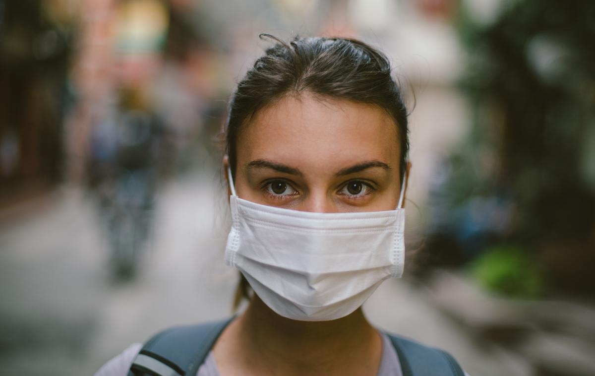 Gripa. Virus. Pljučnica. Maska. Koronavirus. | Danes takoj po odprtju so v več lekarnah po vsej Sloveniji kupci pokupili vso zalogo zaščitnih mask. | Foto Getty Images