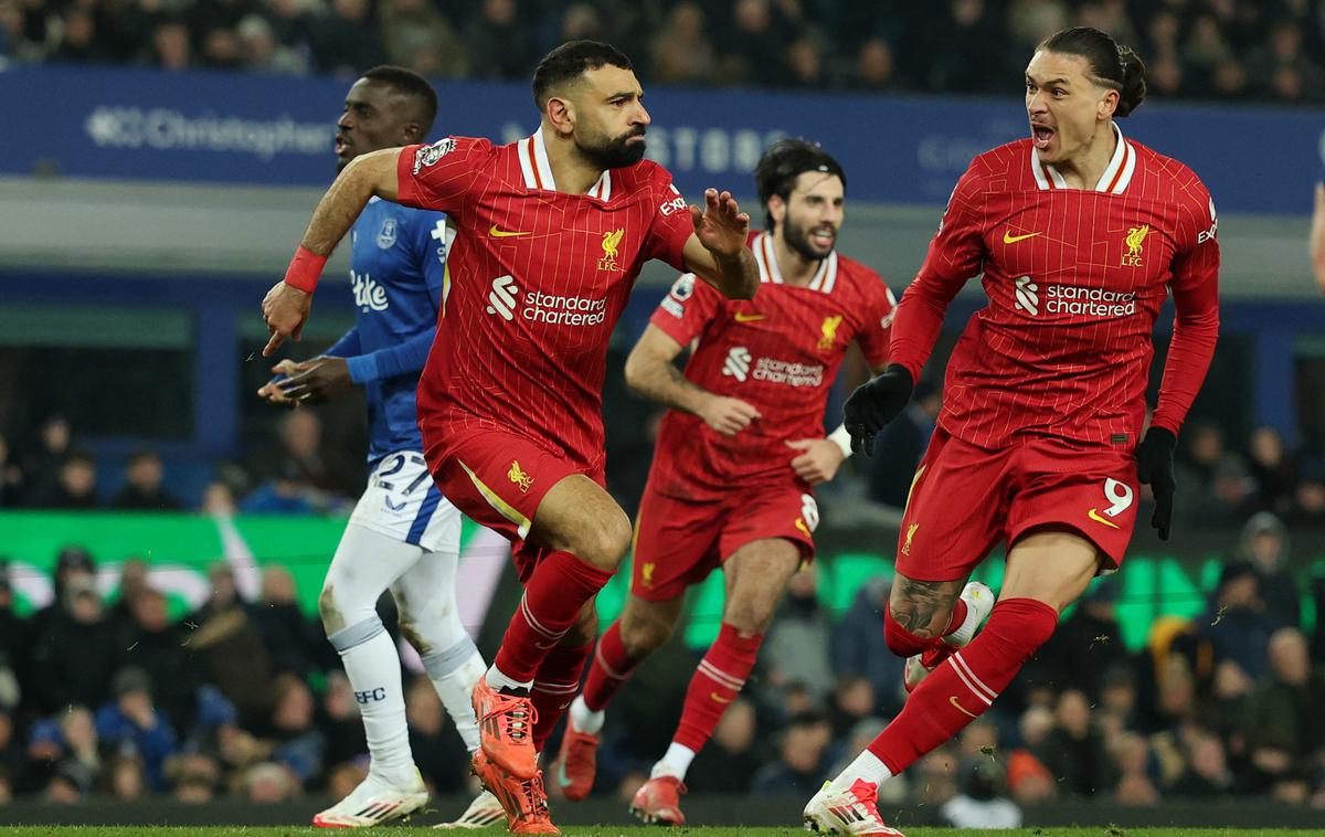 Liverpool Mohamed Salah | Mohamed Salah je zadel za vodstvo Liverpoola z 2:1, a so dobili gol za izenačenje globoko v sodnikovem dodatku. | Foto Reuters