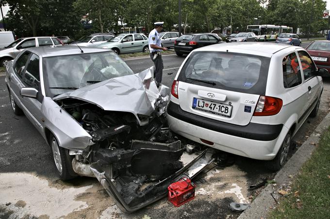 Lani se je na slovenskih cestah zgodilo 17.943 prometnih nesreč, v katerih je bilo poškodovanih 8.710 oseb. 16 žrtev je bilo pešcev. | Foto: Matjaž Rušt