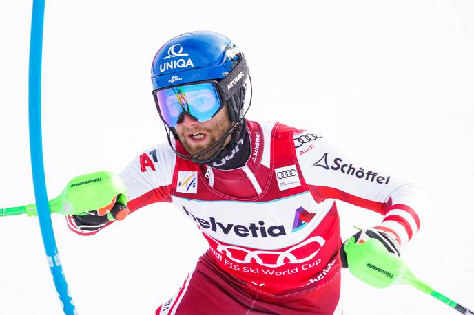 Marco Schwarz | Marco Schwarz si je danes na treningu slaloma pri Mittersillu strgal prednjo vez levega gležnja. | Foto Guliver Image