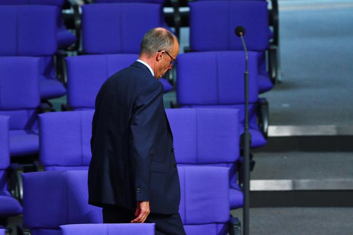 Friedrich Merz | Kanclerskemu kandidatu CDU/CSU Friedrichu Merzu v bundestagu ni uspelo prepričati dovolj poslancev, da bi podprli njegov predlog strožje priseljenske zakonodaje.  | Foto Guliverimage