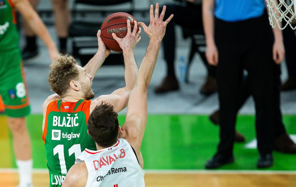 KK CEDEVITA OLIMPIJA VS JL BOURG EN BRESSE | Olimpija je s 94:91 ugnala Bourg. Junak srečanja je bil kapetan Jaka Blažič. | Foto Vid Ponikvar