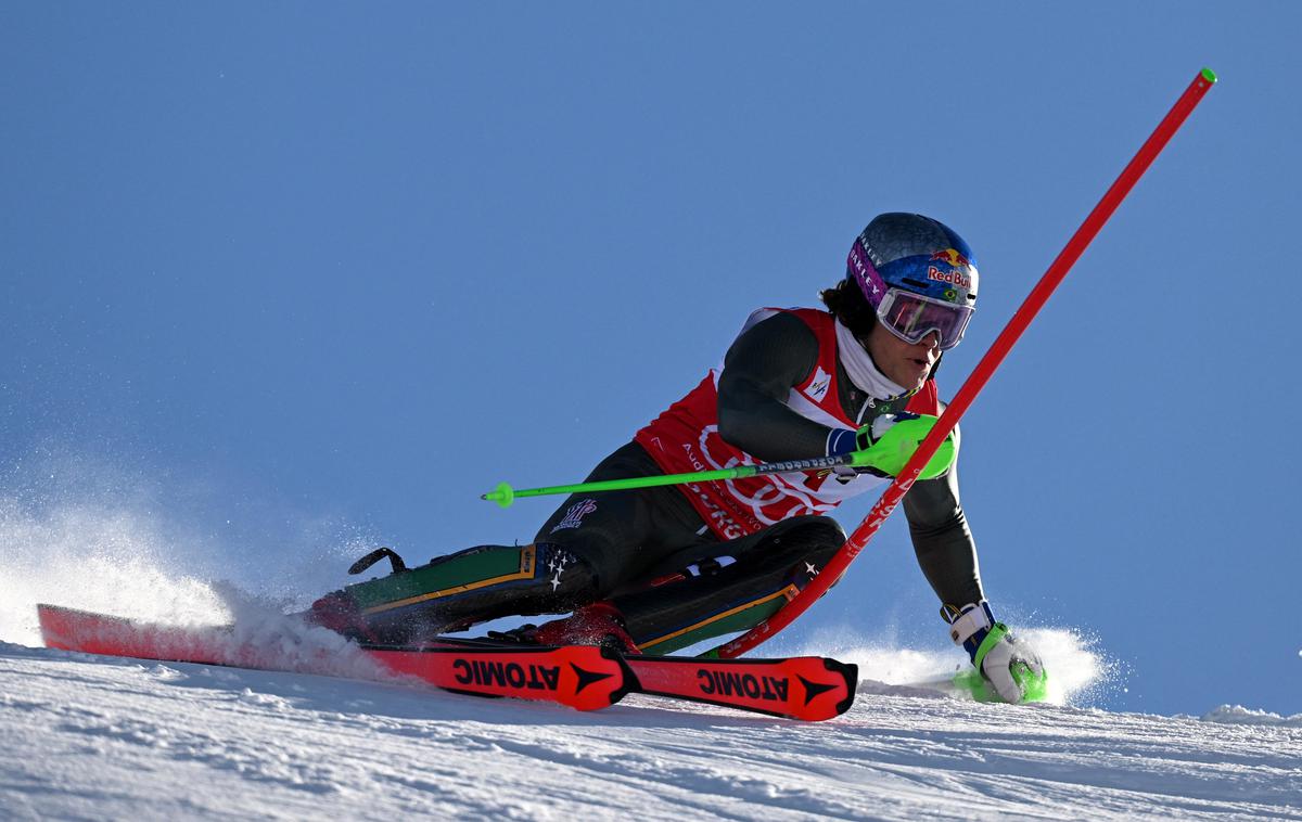 Gurgl  Lucas Pinheiro Braathen |  Lucas Pinheiro Braathen je na prvi progi v Gurglu naredil preveč manjših napak in bil razočaran v cilju. | Foto Reuters
