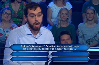 Bobovnik tekmovalcu v Milijonarju postavil poseben izziv #video
