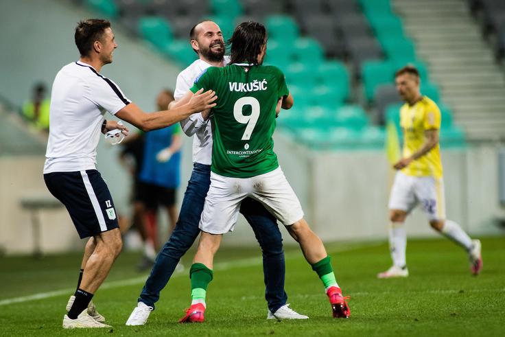Veselje Anteja Vukušića in Dina Skenderja po zadetku Dalmatinca. | Foto: Grega Valančič/Sportida