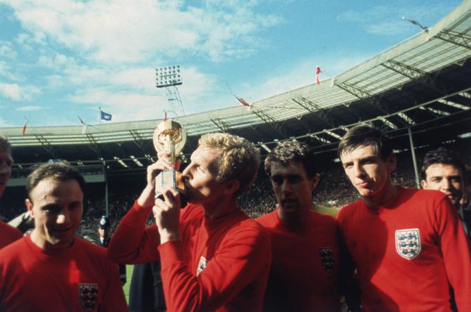 Angleška reprezentanca je osvojila naslov svetovnega prvaka prav na mundialu, ki ga je gostila (1966). | Foto: Guliverimage/Getty Images