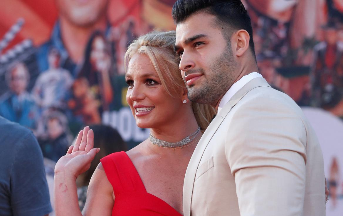 Britney Spears in Sam Asghari | Par se je spoznal leta 2016 na snemanju videospota za pevkino pesem Slumber Party. | Foto Reuters