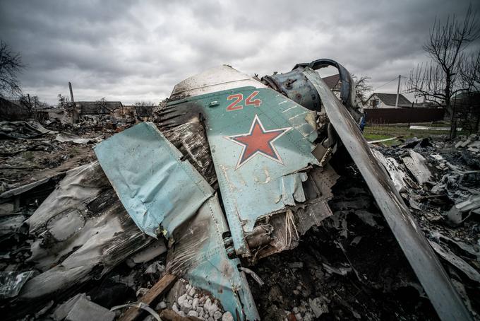 Ostanki sestreljenega suhoja su-34 v Ukrajini, april 2022 | Foto: AP / Guliverimage