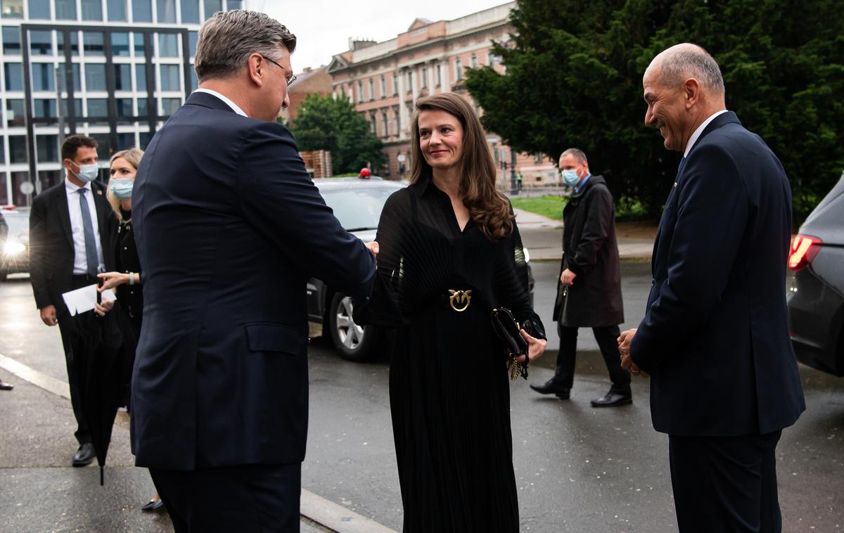 Janez Janša in Urška Bačovnik Janša na obisku na Hrvaškem | Foto Vlada RS