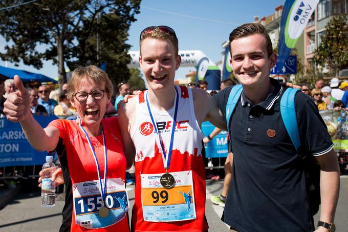 Švicar David Keller, drugouvrščeni v maratonu, je tek izkoristil kot priprave na maraton v Zürichu, obisk Slovenije z družino pa izkoristil še v turistične namene. | Foto: Urban Urbanc/Sportida