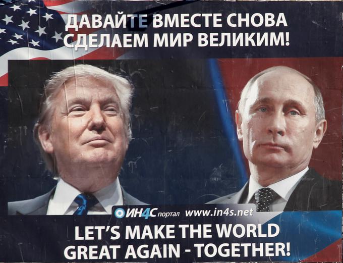 Kakšno bo sodelovanje med Trumpom in ruskim predsednikom Vladimirjem Putinom? Trump pravi, da želi prijateljske odnose z Rusijo. | Foto: Reuters