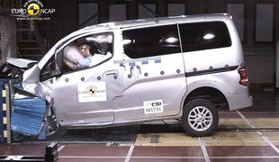 EuroNCAP:  Nissanov taksi razočaral le s tremi zvezdicami, captur in trax med odličnjake