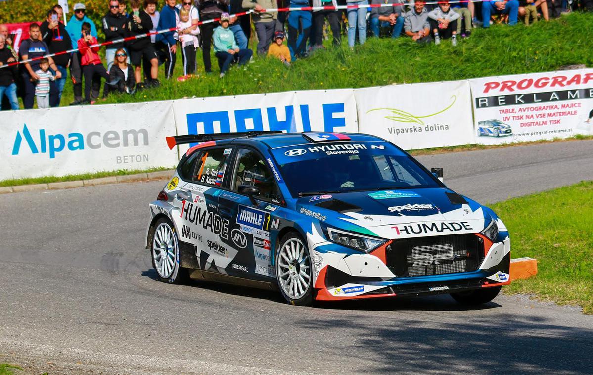reli Nova Gorica | Rok Turk in Blanka Kacin (hyundai i20 rally2) po štirih zmagah in enem tretjem mestu zanesljivo vodita v državnem prvenstvu.  | Foto Bruno Sotenšek
