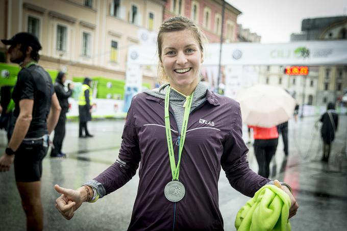 Gorska tekačica Barbara Trunkelj je z maratonsko razdaljo opravila najhitreje med slovenskimi tekačicami. | Foto: Ana Kovač