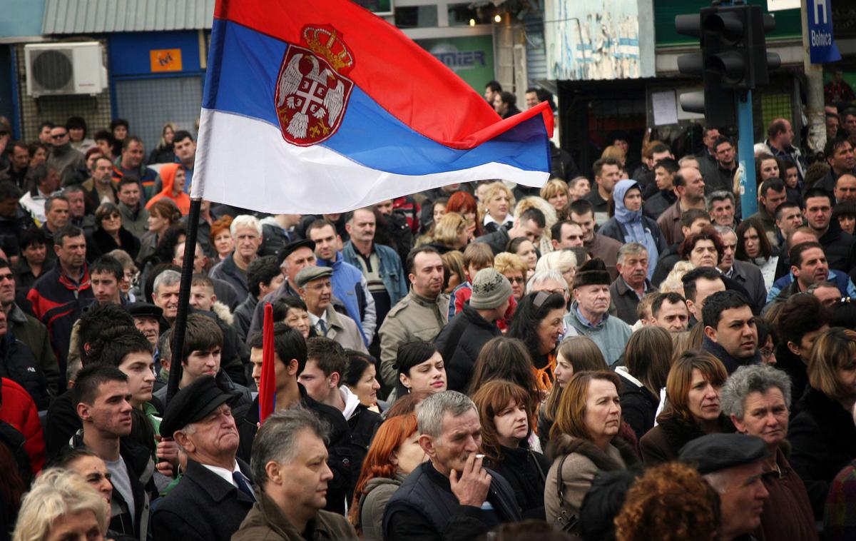 Protest Srbija | Protest v  v Kosovski Mitrovici | Foto Guliver Image